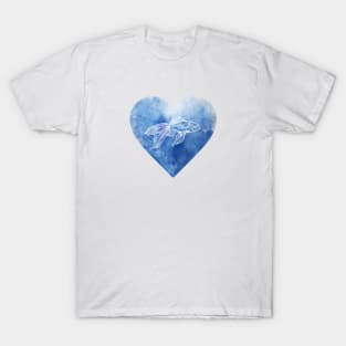 Fish in blue heart T-Shirt